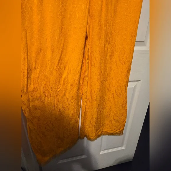 NWT Zara Orange Paisley Jumpsuit with Metal Clasps Size S - Picture 12 of 16